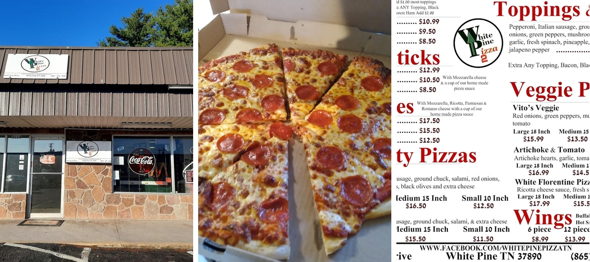 White Pine Pizza 2 Menu